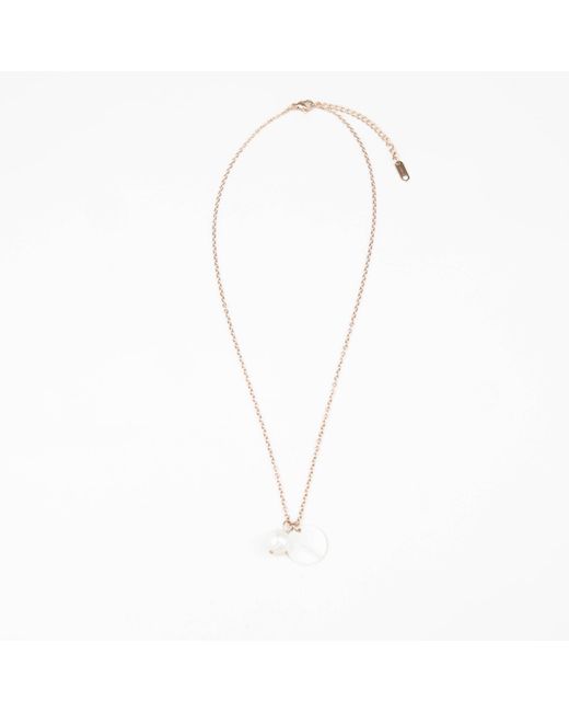 LIKHÂ Metallic Disc And Pearl Mother-Of-Pearl Necklace