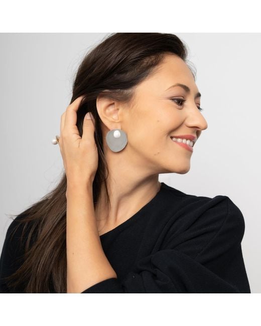 Silver Moon Metallic Pearl Sterling Earrings – Genesis