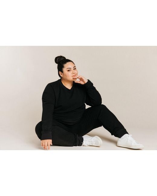 Ocio Leisurewear Black Classic Softcore Crewneck
