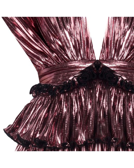 Nur Karaata Purple Lionrock Mini Dress
