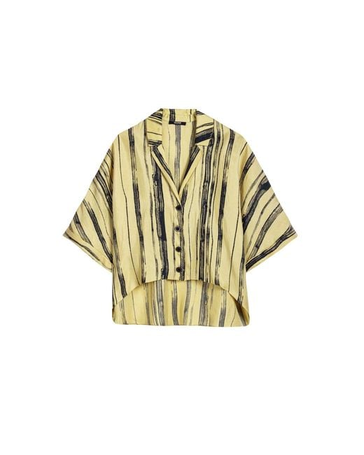 Nocturne Metallic Printed Short Sleeve Shirt