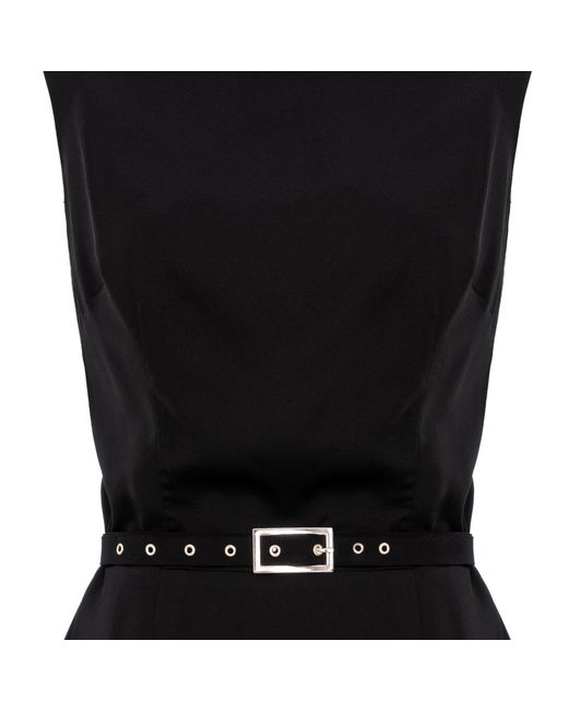 AVENUE No.29 Black Cowl Neckline Asymmetric Viscose Midi Dress