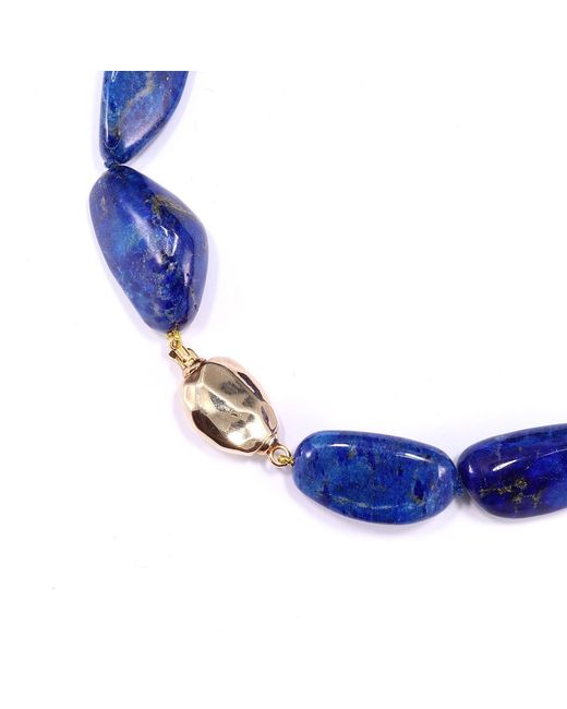 Mineralgems•Studio Blue Lapis Lazuli Necklace With Vermeil Clasp