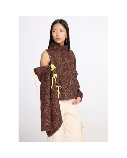 Mirimalist Brown Ruby Cozy Knit Top