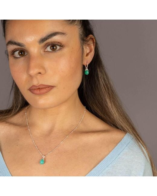 Claire Hill Designs Metallic Amazonite Lichen Pendant Necklace