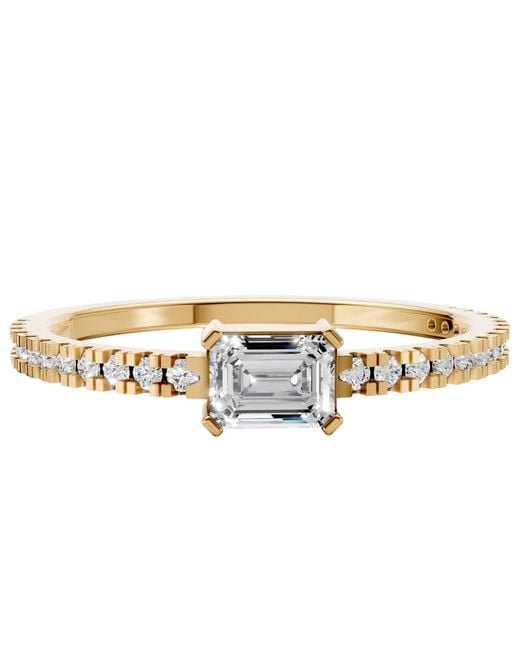 Aya Fine Jewelry Metallic Emerald Cut Lab Diamond Engagement Ring