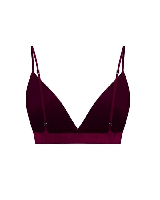 Why Mary Purple Bella Burgundy Satin Bralette