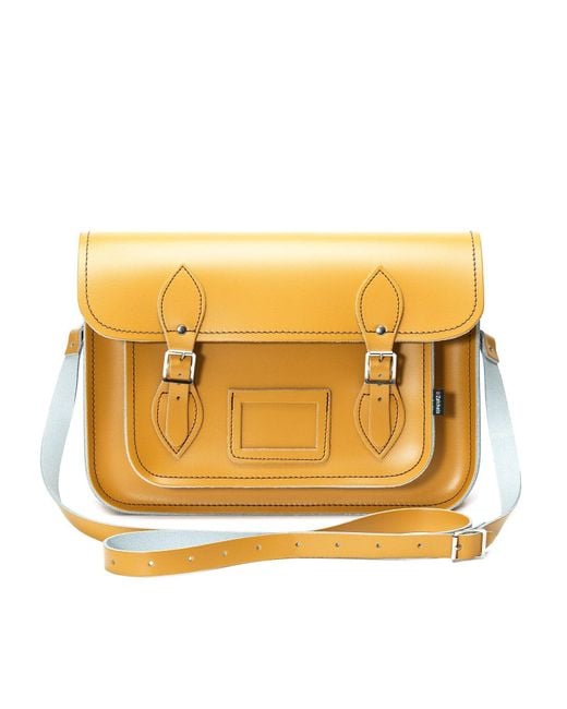 Zatchels Metallic Handmade Leather Large Crossbody Laptop Satchel