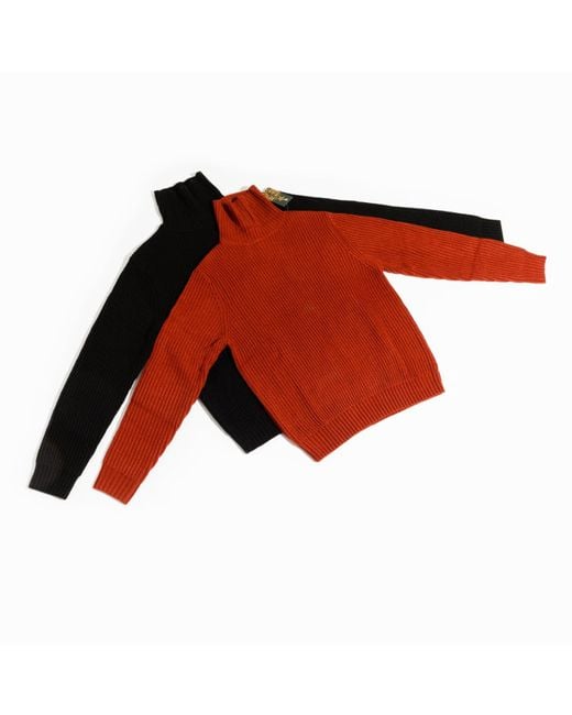 Chuks Collins Red Turtle Neck Sweater for men