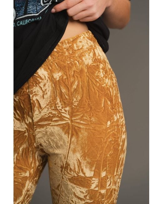 Little Lies Natural Hendrix Ochre Velvet Flares