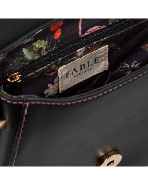 Fable England Black Sleepy Fox Saddle Bag