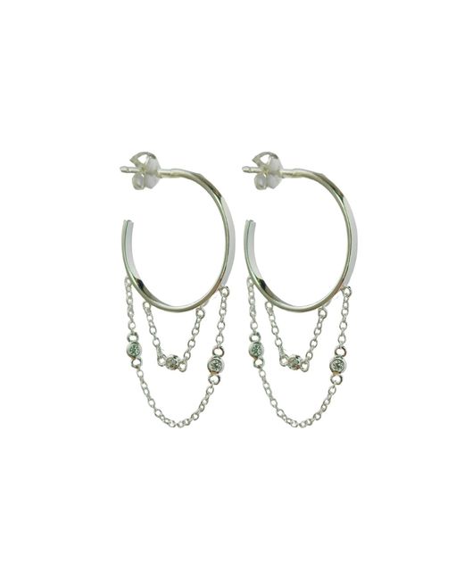 Areia Jewellery Metallic Elvira Chain Hoops
