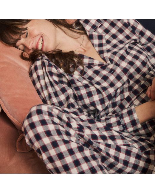 Mamu Dream Blue Organic Cotton & Gingham Check Pyjama Set