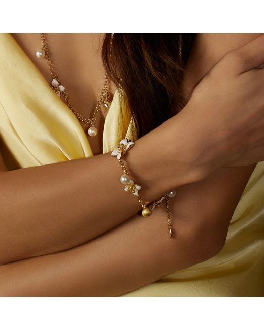 Retro Chic Metallic Iris Blossom Bracelet