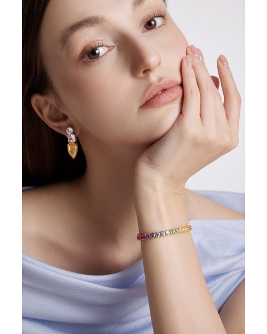 Arte Madrid Metallic Gemma Drop Earrings