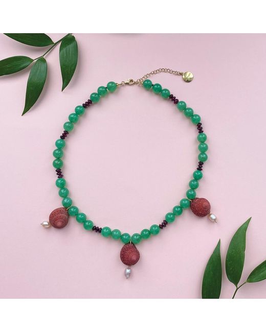 Vintouch Italy Green Te Fiti Chrysoprase Necklace