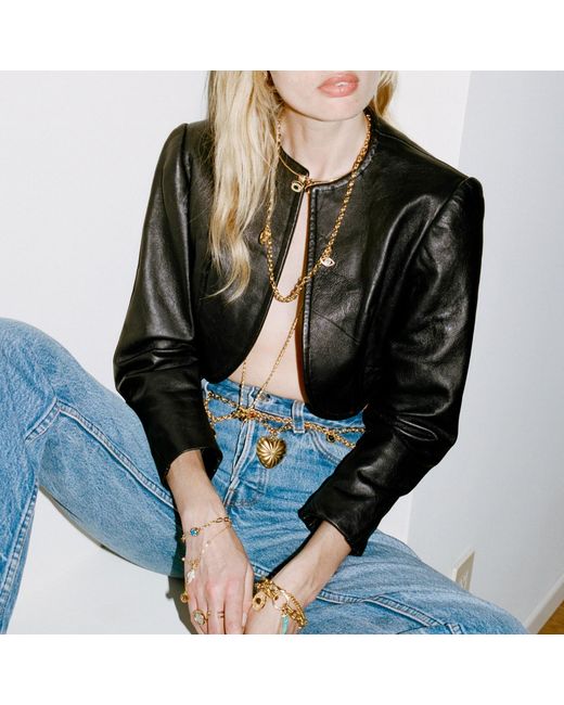 Alexie of Athens Metallic Cherie Convertible Heart Wrap Necklace & Belt Chain