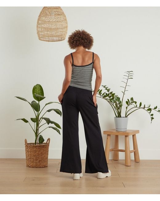 Known Supply Black Wide Leg Ribbed Pants