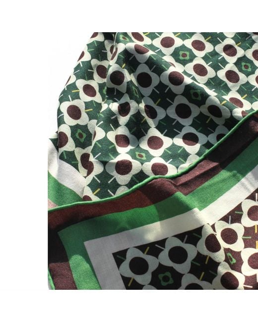 Jessie Zhao New York Black Double Sided Wool Silk Scarf Of Polka Dot Bloom
