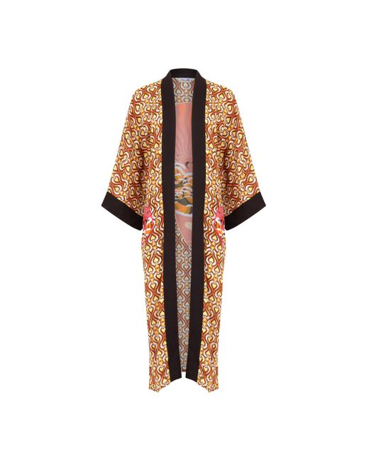 Henelle Multicolor Surfrider Sunset Kimono