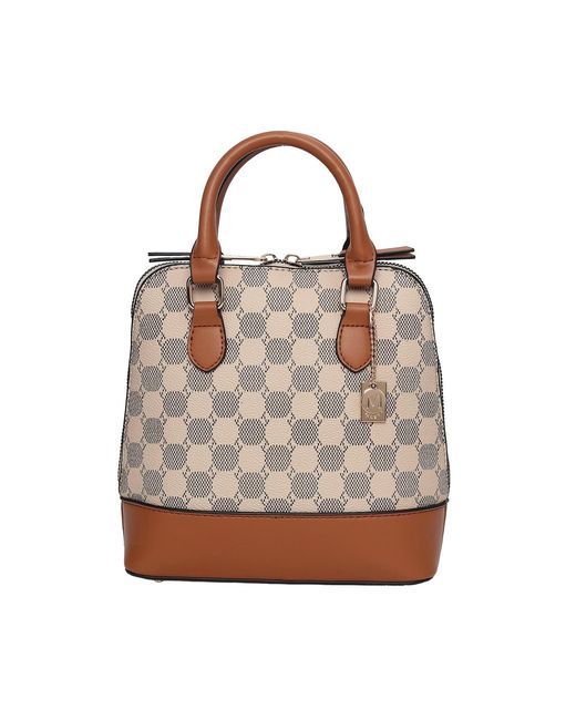 Mkf Collection - J'omor Brown Marjorie Circular Print Satchel Bag