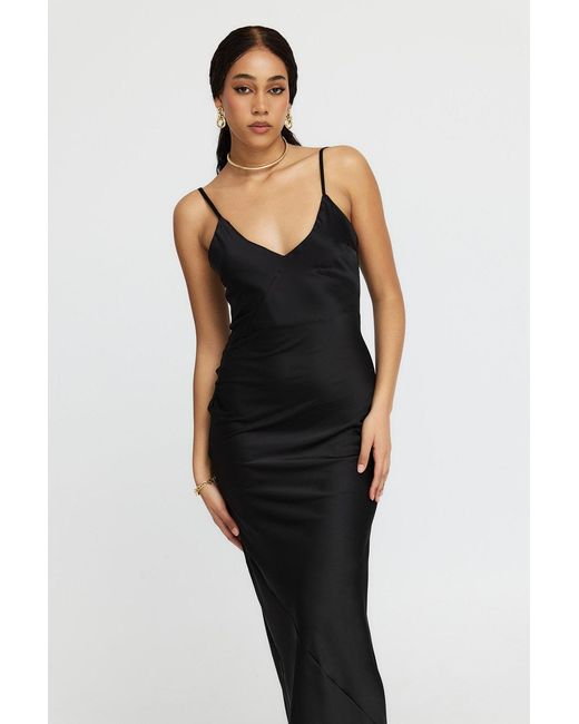 Why Mary Blue Iris Bias Maxi Slip Dress
