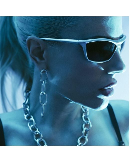 Jaredjamin White Everly Drop Chain Post Earrings