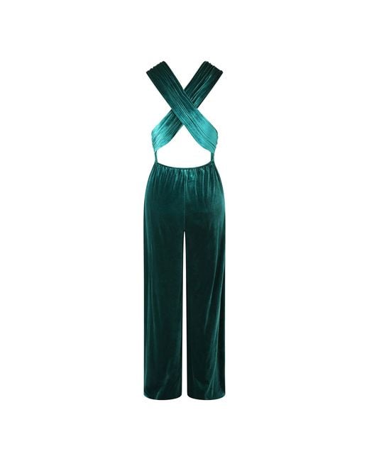 Beatrice von Tresckow Green Velvet Jumpsuit