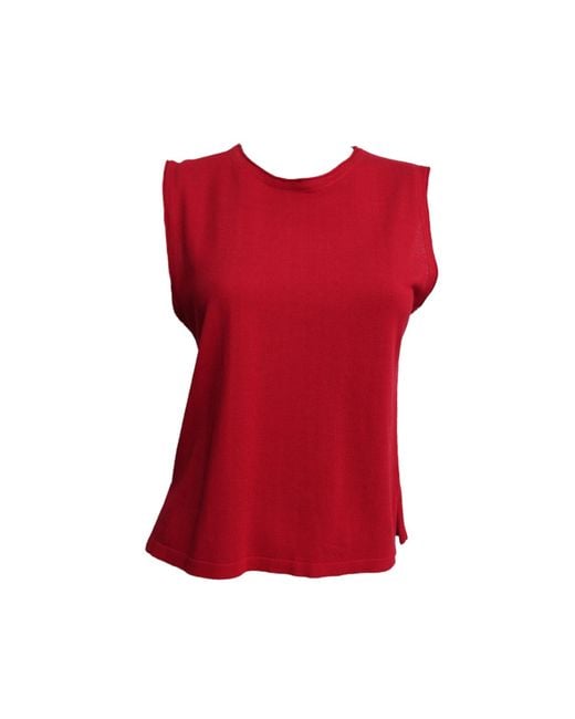 Maria Aristidou Red Nettal Topography Top –