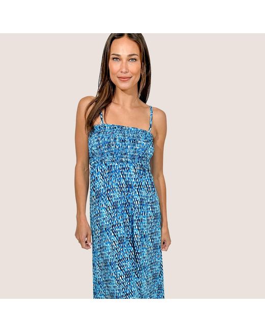 JJwinks Blue Bra-Free Smocked Modal Maxi Dress