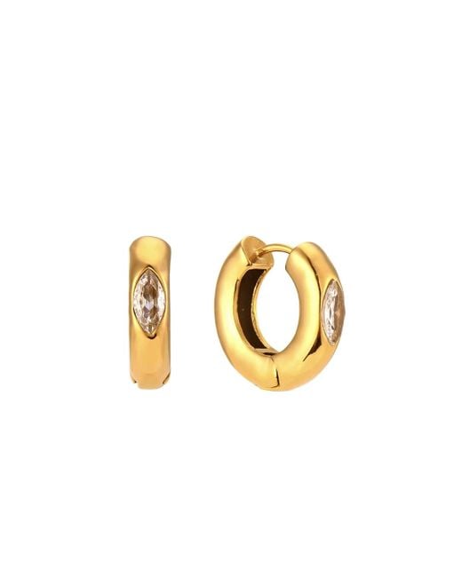 Mickey's Girl Metallic Lunexa Waterproof Hoop Earrings