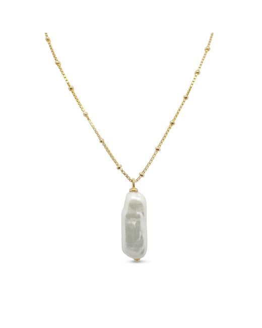 Clemence Wren Metallic Baroque Freshwater Pearl Necklace