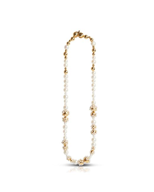 Kasun Metallic Pearl Cluster Necklace Vermeil