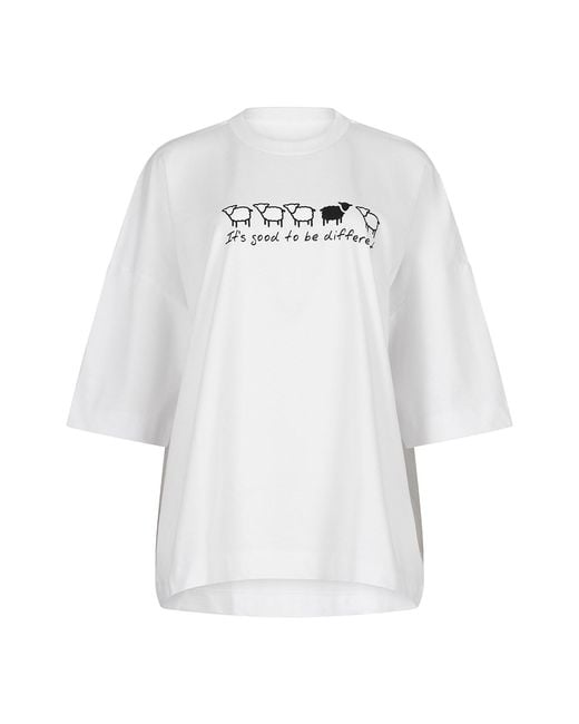 Clothes by Locker Room Oversized Graphic Cotton T-Shirt in White | Lyst UK