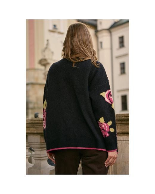 Saachi Red Flower Print Multi Cardigan