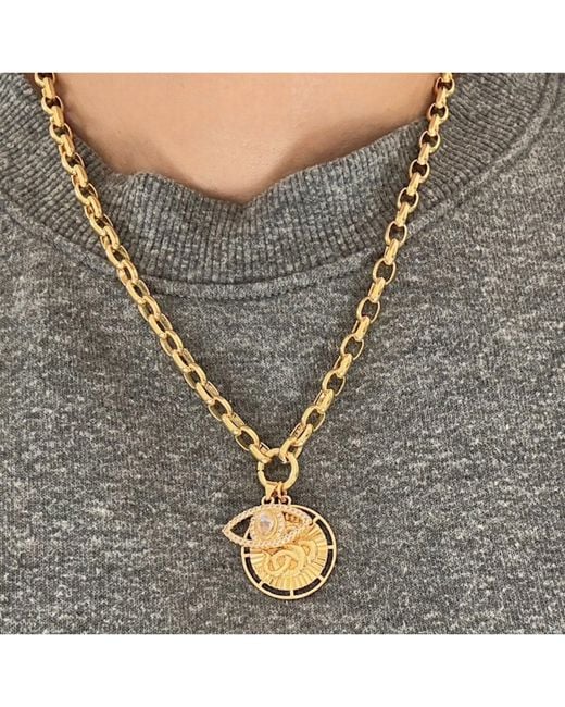 Alexie of Athens Metallic Gaia Charm Chain Necklace