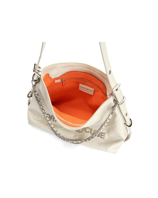 Orange Cube Metallic Metropolitan Chain Hobo