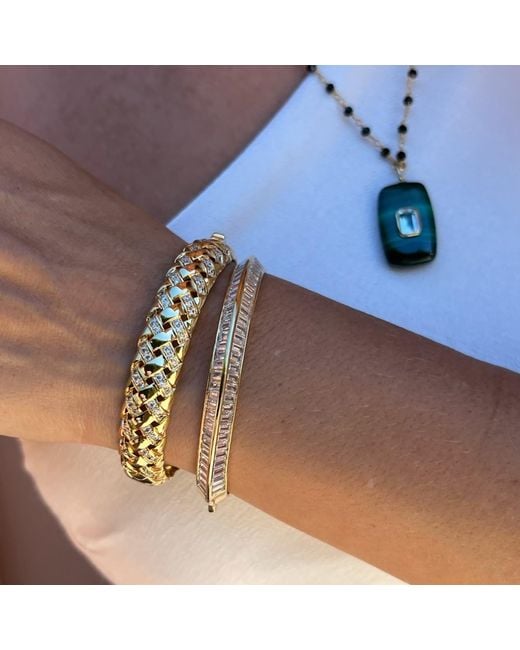 Native Gem Metallic Raffia Sparkle Bangle