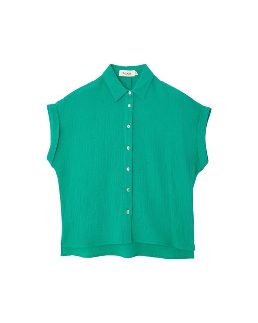 Louche Green Abinaya Double Gauze Short Sleeved Shirt