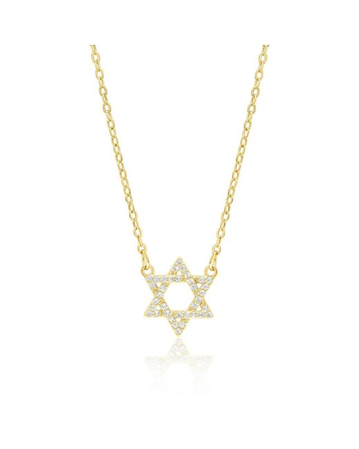 SHYMI Metallic Pave Star Of David Necklace