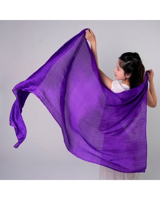 Silk and Bears Purple Royal Silk Scarf – Hand-Dyed Mulberry Silk, Eid & Evening Wrap