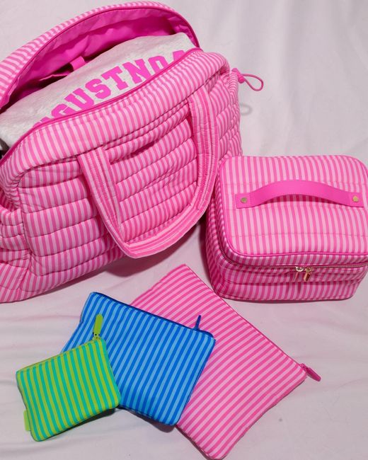 augustnoa Pink Jenna Palek Weekender Duffle