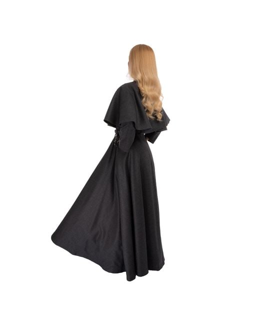 Sofia Tsereteli Black Formal Wool Dress Coat
