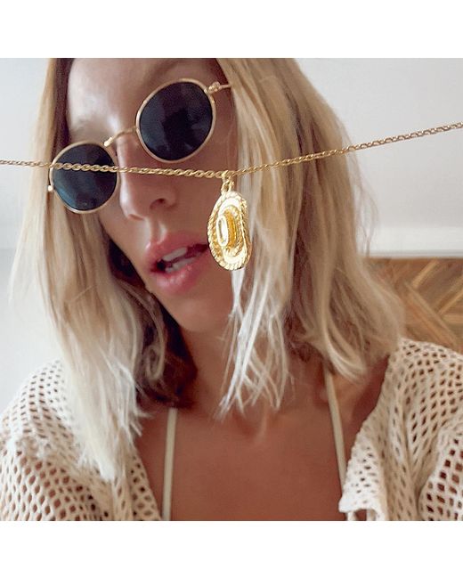 Shaded the Label Metallic Rodeo Cowboy Hat Pendant Necklace