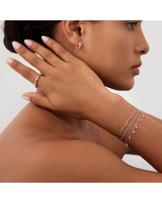 Vanhi White Noa Link Ring