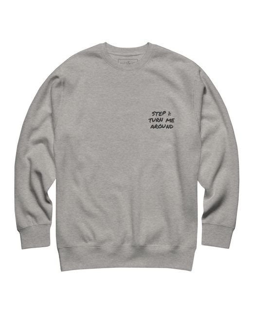 Anchor and Crew Gray Heather Actually Nevermind Annotations Organic Cotton Sweatshirt