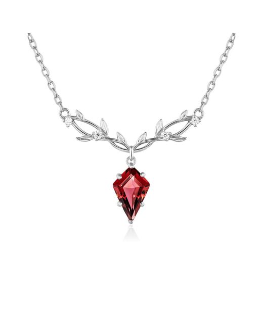 Azura Jewelry New York Metallic Elven Entwine Mozambique Garnet Necklace Vermeil