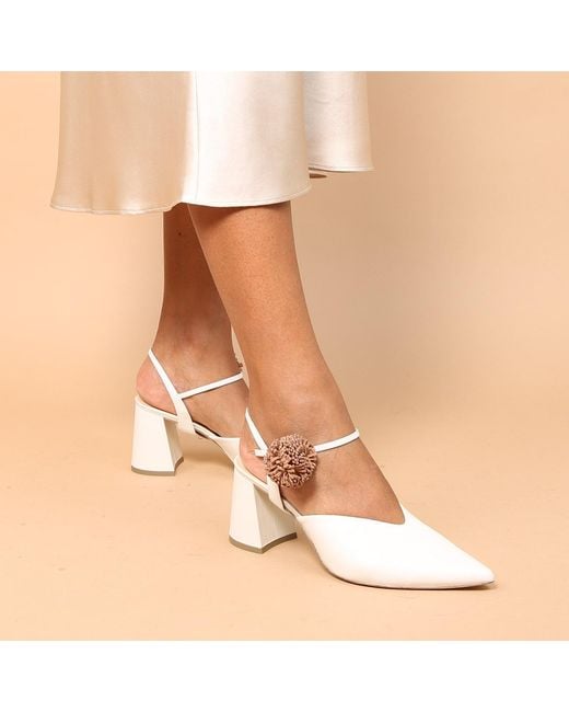 Alterre Metallic Blush Suede Pom Pom