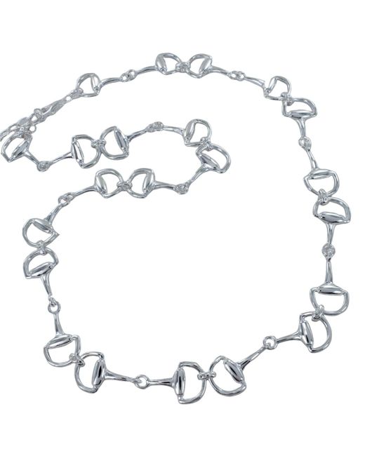 Reeves & Reeves Metallic Classic Large Sterling Statement Snaffle Necklace