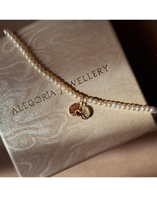 Agora Jewellery Metallic Orchid Pearl Necklace